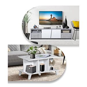 طقم طاولة تلفزيون كايلا - رمادي