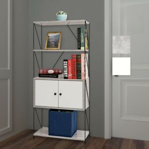 رفوف تنظيم مودرن - رمادي وابيض