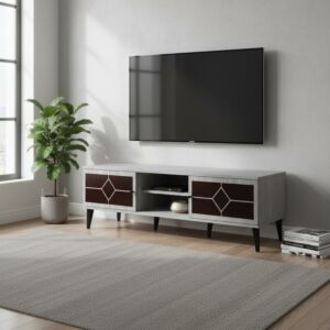 طاولة تلفزيون ستيلا مودرن 180 سم - رمادي