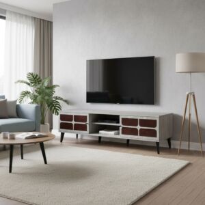 طاولة تلفزيون ميلانو مودرن 180 سم - رمادي