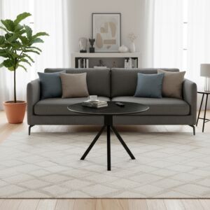 طاولة قهوة بورسلان لوديكا - اسود