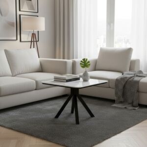 طاولة قهوه بورسلان بلينزا - ابيض