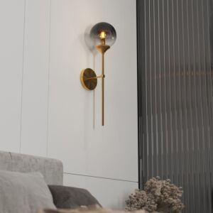 اضاءة جدارية مودرن البرت - ذهبي واسود