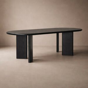 طاولة طعام من مجموعة ريفان - 8 اشخاص - اسود