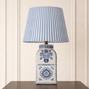 ابجورة طاولة سيراميك ساشار - ازرق وبيج