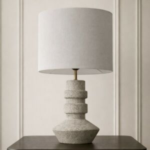 أبجورة طاولة سيراميك أوريانا - رمادي