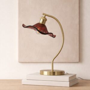 أبجورة طاولة ريڤا - ذهبي واحمر