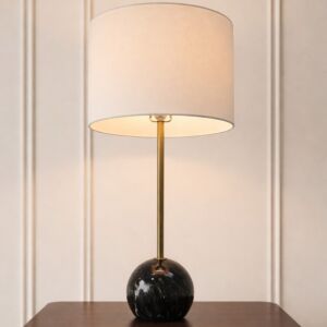 أبجورة طاولة ماربلا - بيج واسود رخامي