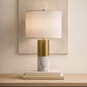 أبجورة طاولة أوليف - ذهبي و متعدد الالوان