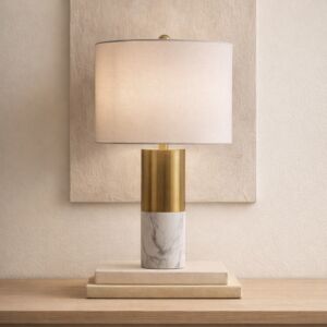 أبجورة طاولة أوليف - ذهبي و متعدد الالوان