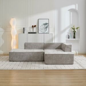 كنب زاوية يمين دالاس - رمادي