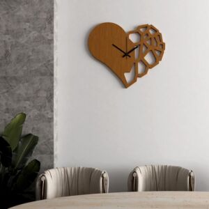 ساعة جدارية خشبية نوكس - بني