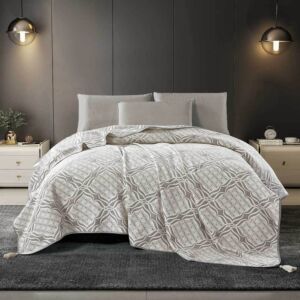 لحاف صيفي مزدوج ماتيا - رمادي