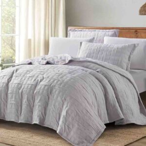 طقم لحاف كلارا صيفي خفيف مضغوط مزدوج 6 قطع - ازرق فاتح