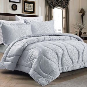 طقم لحاف مزدوج صيفي مانتي - 6 قطع - رصاصي