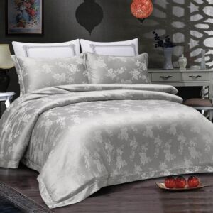 طقم لحاف مزدوج صيفي إيترو جاكارد - 6 قطع - رمادي