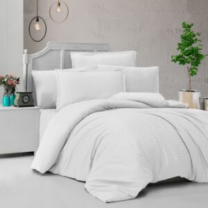 طقم غطاء لحاف فندقي نداف بدون حشوة 4 قطع مقاس كوين 200x160 سم - ابيض