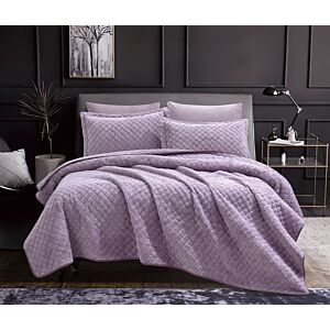 طقم لحاف كويلا شتوي فرو مضغوط مزدوج 6 قطع 250x230 سم - بنفسجي