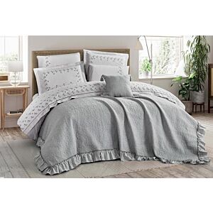 لحاف مزدوج بارما - 8 قطع - رمادي فاتح