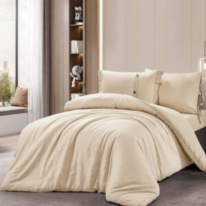 لحاف مفرد ونص صيفي إشراقة - 4 قطع - بيج