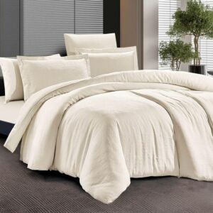 لحاف مزدوج جلاكسي - 6 قطع - كريمي