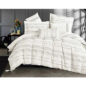 طقم لحاف مزدوج صيفي آنسي - 8 قطع - أبيض