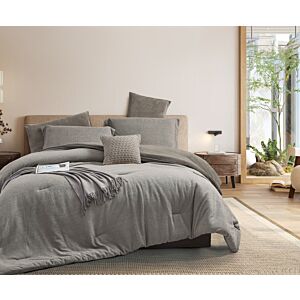 طقم لحاف أستا شتوي مزدوج - 7 قطع - رمادي