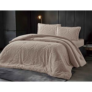 طقم لحاف مزدوج شتوي لورينزو - 4 قطع - بيج