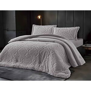 طقم لحاف مزدوج شتوي لورينزو - 4 قطع - رمادي