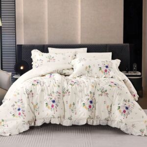 طقم لحاف رد روز صيفي مفرد ونص - 4 قطع - ابيض