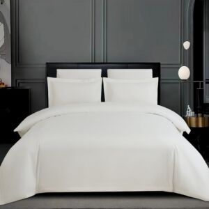 طقم لحاف مفرد ونص صيفي بلانكا فندقي - 5 قطع - كريمي