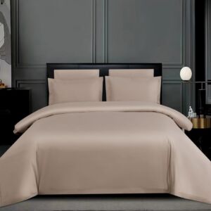 طقم لحاف مزدوج صيفي بلانكا فندقي - 7 قطع - بيج