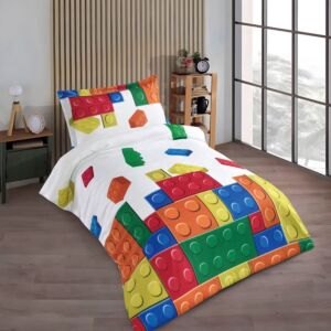 طقم لحاف ليما أطفال صيفي خفيف مفرد ونص قطعتين - متعدد الالوان