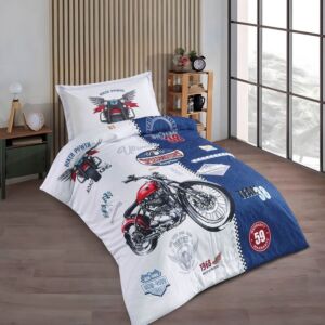 طقم لحاف ليما أطفال صيفي خفيف مفرد ونص قطعتين سبيد - أبيض ومتعدد الالوان