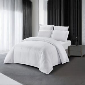 طقم لحاف مزدوج صيفي آتون - 7 قطع - ابيض