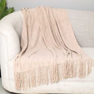 بطانية شال خفيفة دان - 130x170 سم - بيج غامق