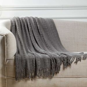 بطانية دان شال خفيفة - 130x170 سم - رمادي غامق