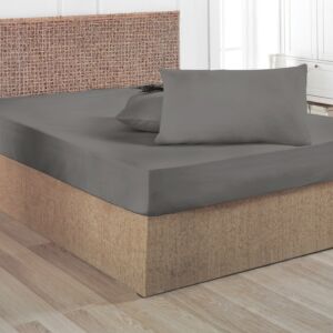 غطاء وسادة سابري - 90x50 سم - رمادي