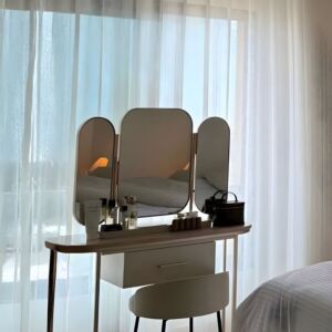 مرآة طاولة تزيين بقاعده رخام - فيلار