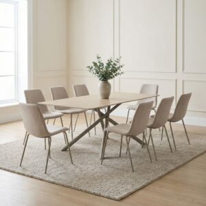 طقم طاولة طعام سيراميك سيروان - 8 اشخاص