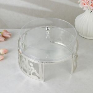 علبة تقديم اكريلك كايا - فضي