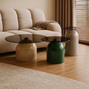 طاولة قهوة 3 قطع رومانا - بني ومتعدد الالوان