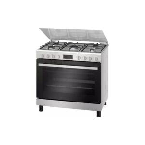 فرن غاز بوش 5 شعلات 125 لتر - فضي واسود