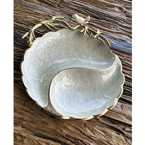 صحن تقديم تشوكليت كلاسي - أبيض