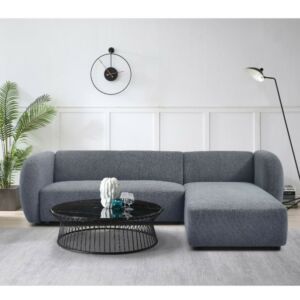 كنب زاوية قابل للعكس موديفا - رمادي