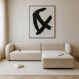 كنب زاوية قابل للعكس موديفا - بيج