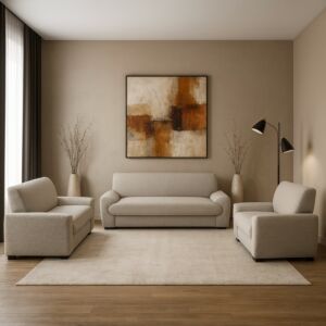 طقم كنب إيلينا 3 قطع - بيج