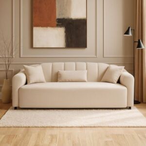 كنبة انفلور - 3 مقاعد - بيج