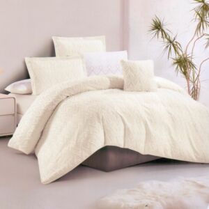 طقم لحاف كينج سادة مطرز استريم لايف 7 قطع تالا - بيج فاتح