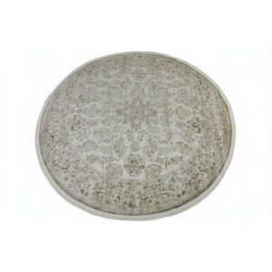 سجادة بيضاوية من مجموعة ايثار 160x230 سم - كريمي وبرتقالي غامق